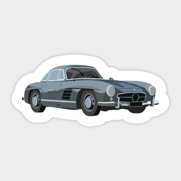 Grey Vintage Sport Car Sticker by NorseTech